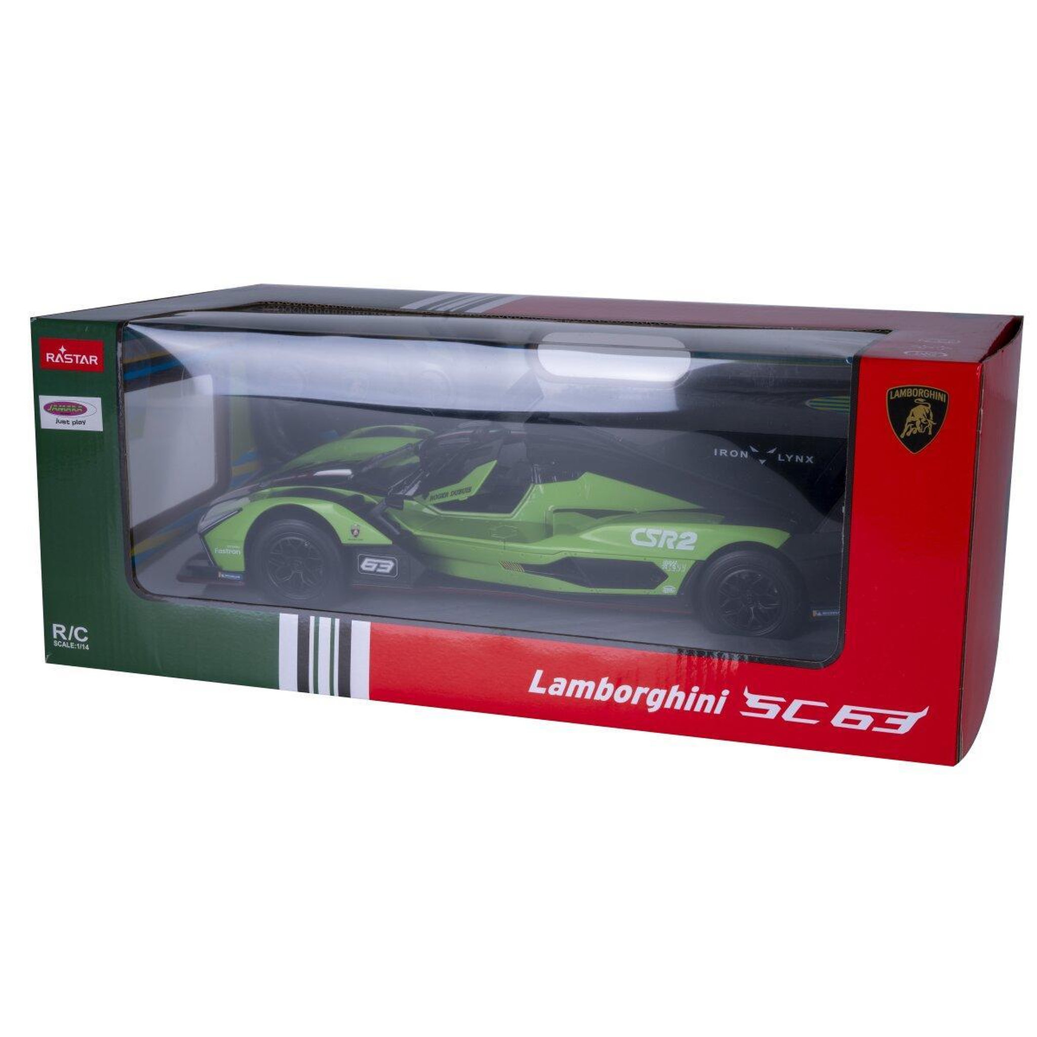 Voir la diapositive 2 : Jamara Voiture télécommandée Lamborghini SC63 LMDH 1:14 vert 2,4GHz