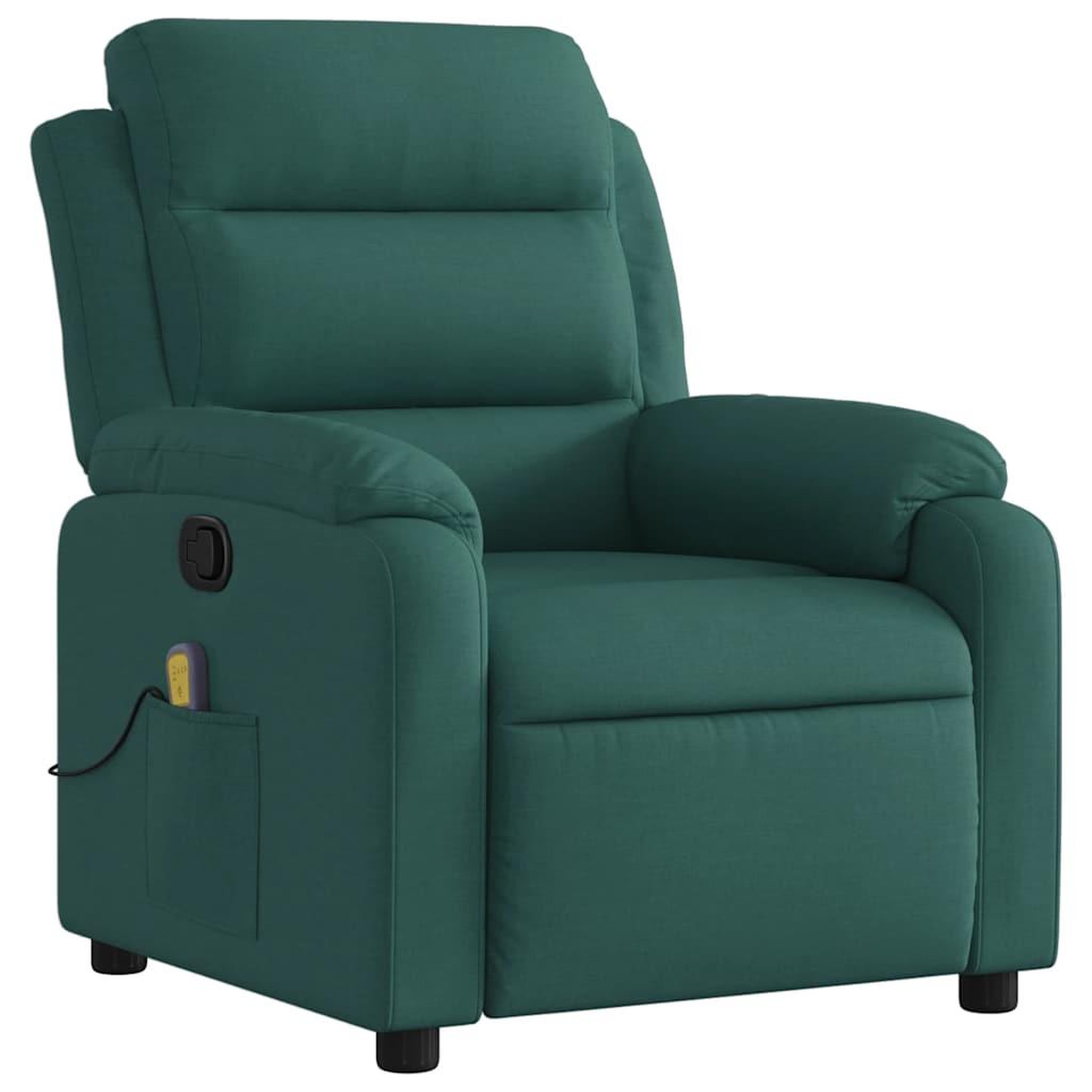 Voir la diapositive 4 : VIDAXL Fauteuil de massage inclinable Vert fonce Tissu