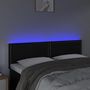 Voir la diapositive 3 : VIDAXL Tete de lit a LED Noir 144x5x78/88 cm Similicuir