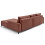 Voir la diapositive 5 : LISA DESIGN Rimini - canapé d'angle droit 4 places convertible avec coffre en tissu texturé