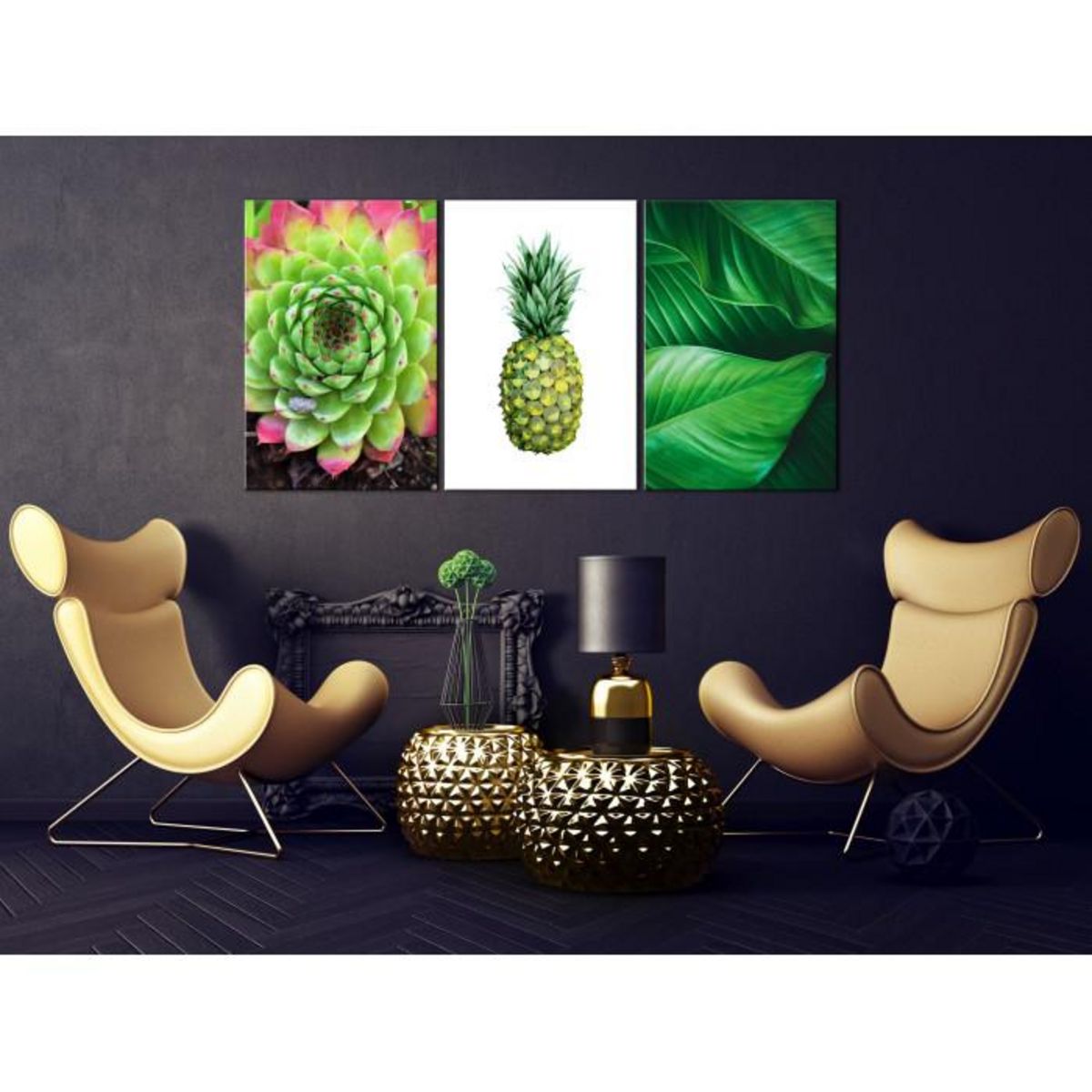 Paris Prix Tableau  Treasures of the Tropics 3 Panneaux  60x120cm