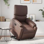 VIDAXL Fauteuil inclinable marron similicuir