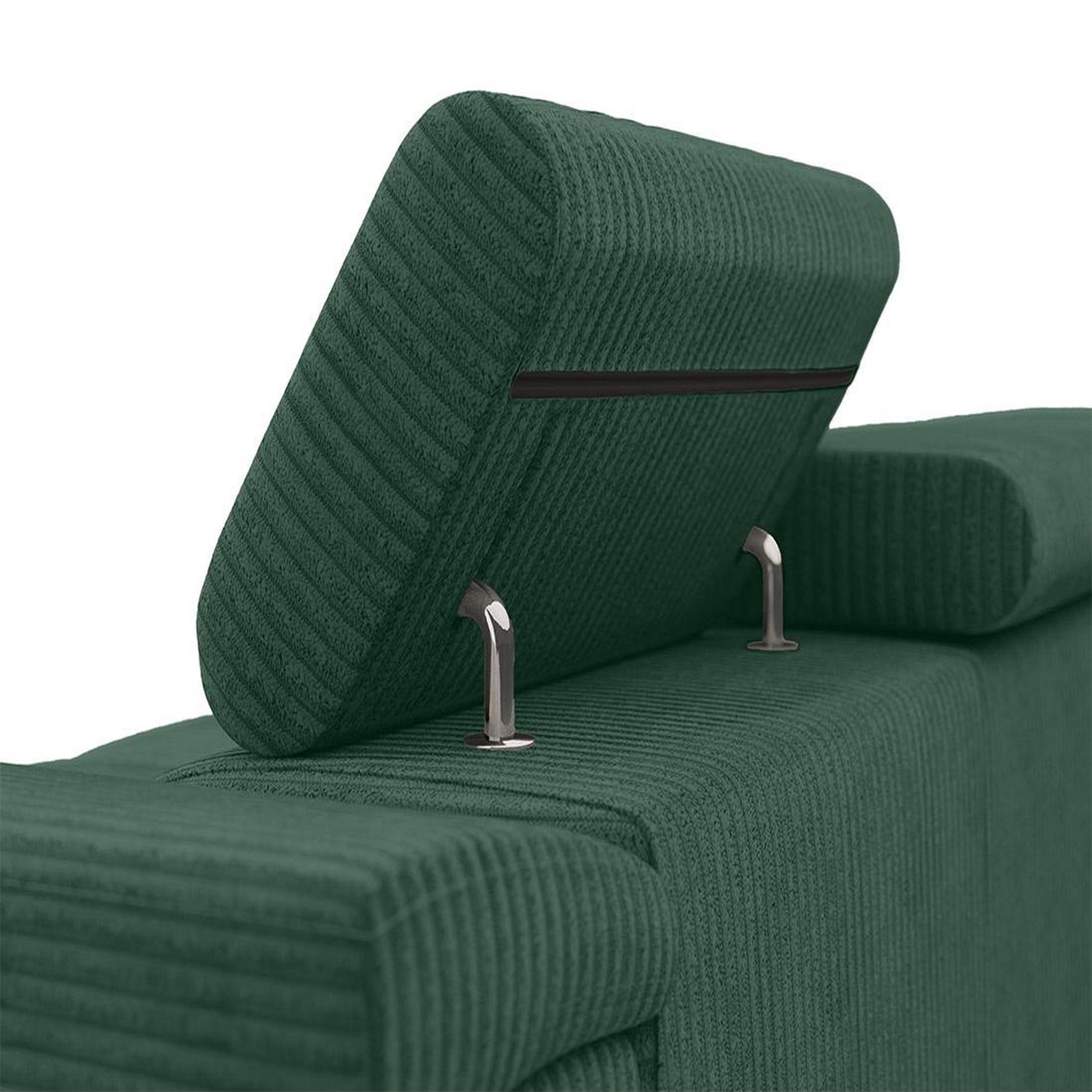 Voir la diapositive 5 : BEST MOBILIER Pablo - canapé droit 2 places avec têtières ajustables - en velours côtelé