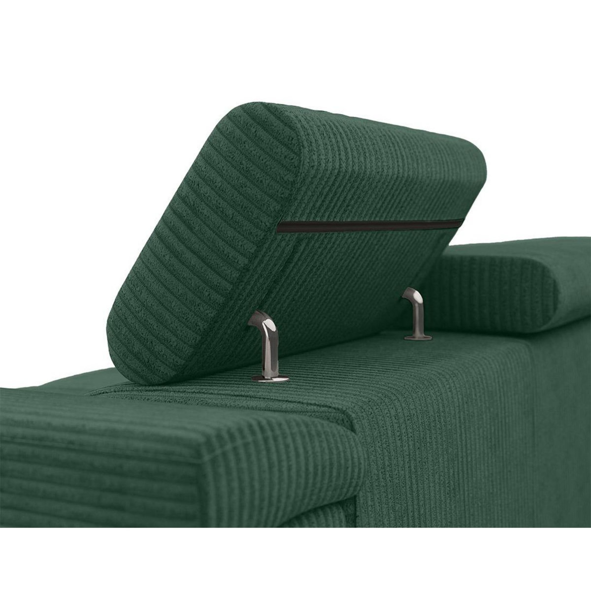 BEST MOBILIER Pablo - canapé droit 2 places avec têtières ajustables - en velours côtelé