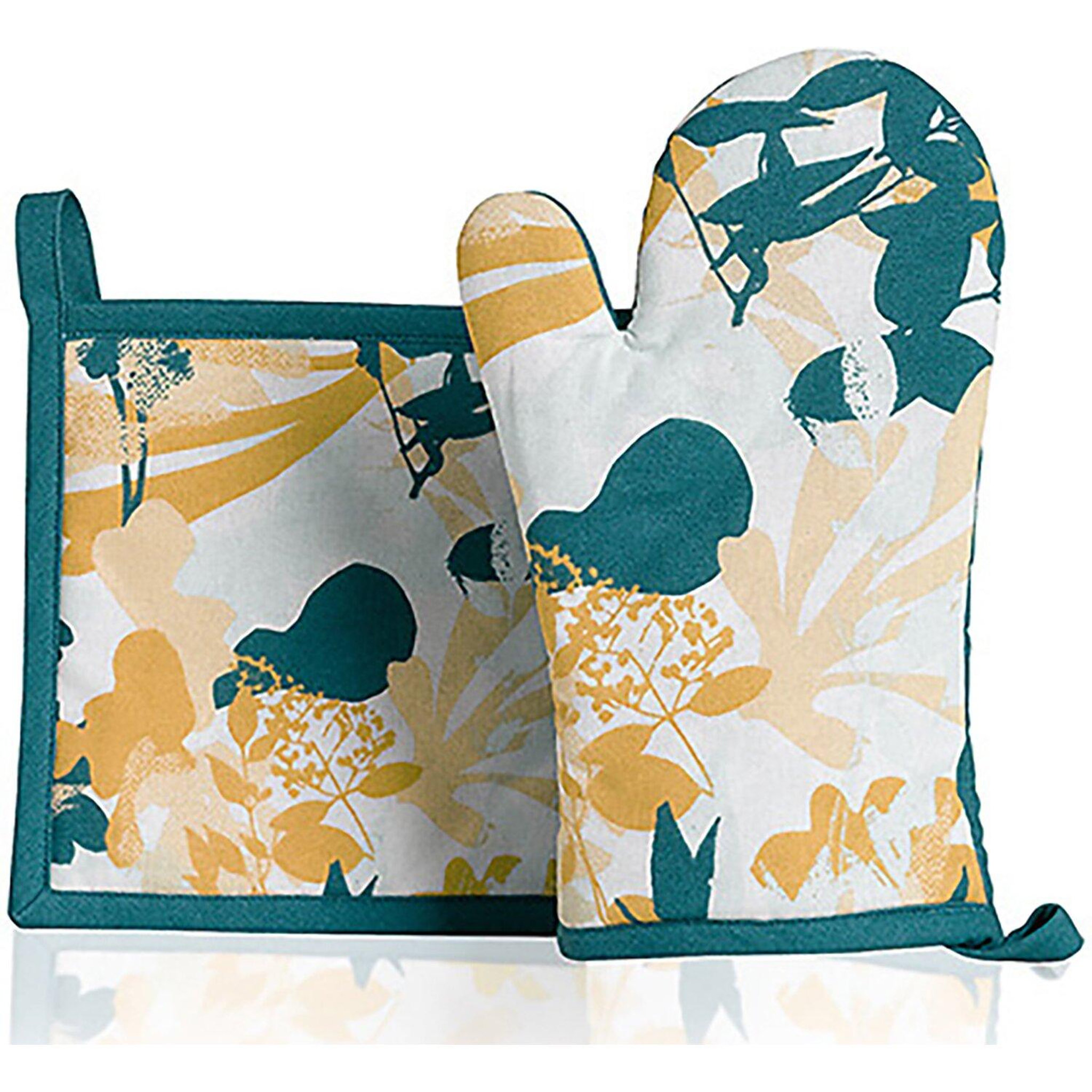 Voir la diapositive 1 : Les Ateliers du Linge Lot gant et manique 100% coton 185gsm cap normand