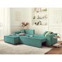 Voir la diapositive 3 : BEST MOBILIER Dellia - canapé d'angle réversible convertible - avec coffre - en velours côtelé - 4 places