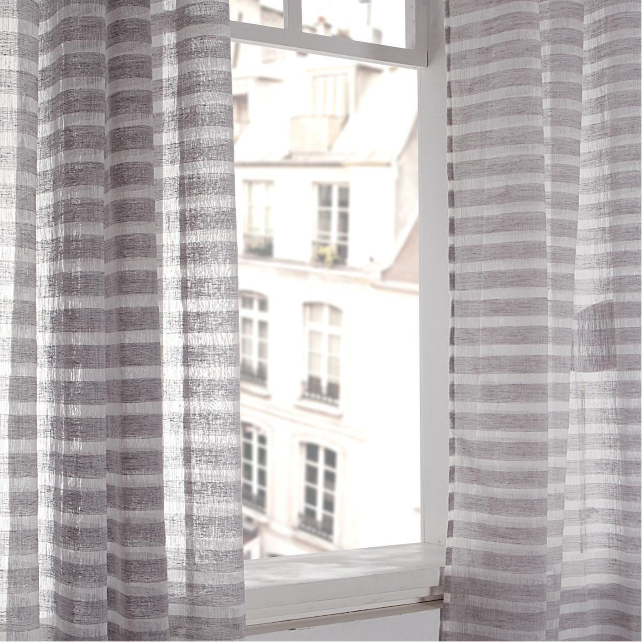 Voir la diapositive 3 : ATMOSPHERA Rideau voilage  naturel  140x240cm gris
