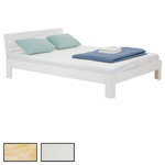 IDIMEX Lit double THOMAS, en pin massif, 140 x 190 cm. Coloris disponibles : Blanc