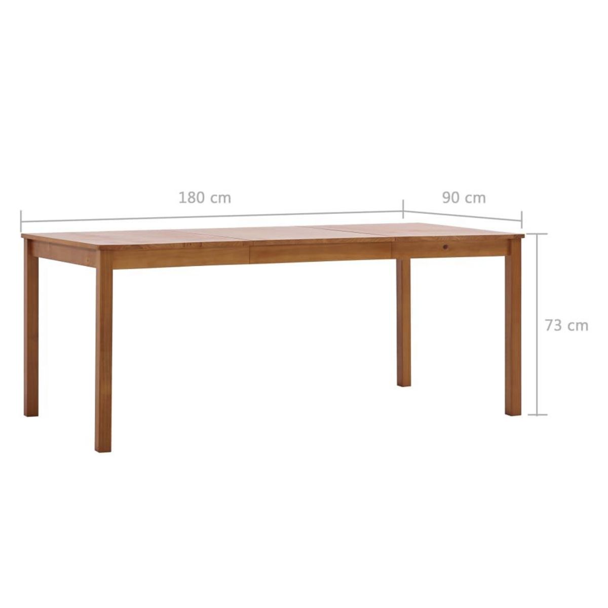 VIDAXL Table a manger Marron miel 180x90x73 cm Bois de pin
