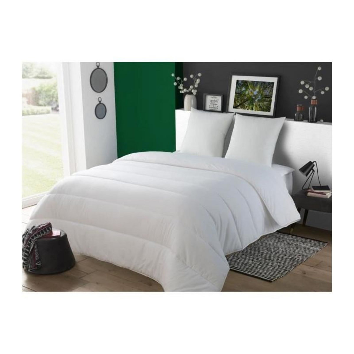 DODO Couette 240x260 cm DODO ALoe - Tempérée - 300G/m² - Couette 2 personnes - Douce et Confortable - Blanc