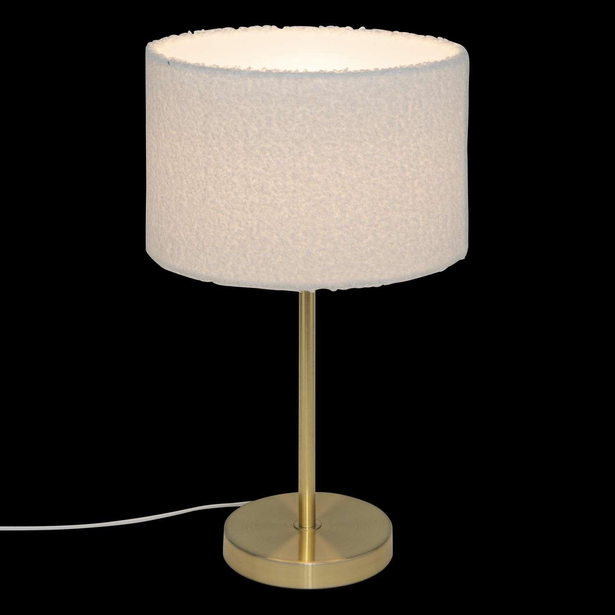 Voir la diapositive 5 : ATMOSPHERA Lampe droite en bouclette - h. 49 cm - or