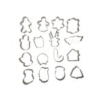 TOILINUX Set de 16 emporte pièces de Noël en inox