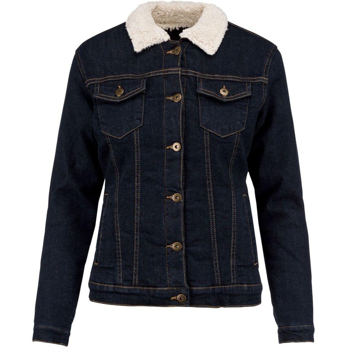 Veste en jean doubl e sherpa femme k6139 pas cher Auchan