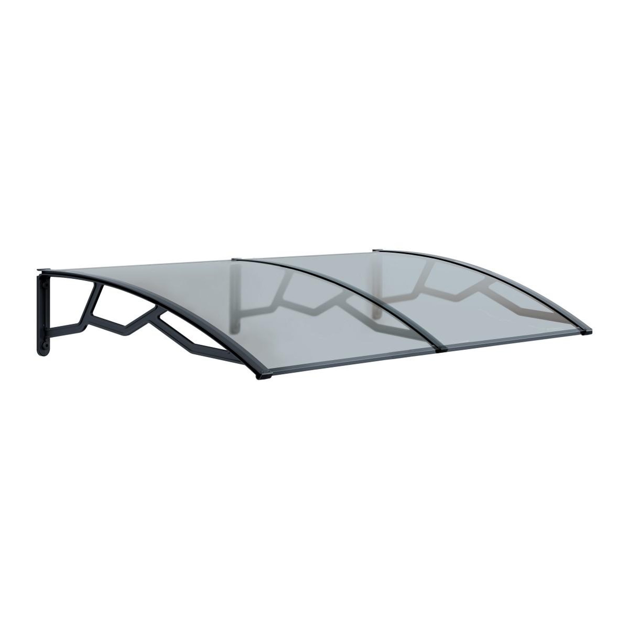 ART PLAST Auvent de porte d'entrée et fenêtre 100 x 145 cm - polycarbonate anti uv marquise d'entrée bras polypropylène art plast