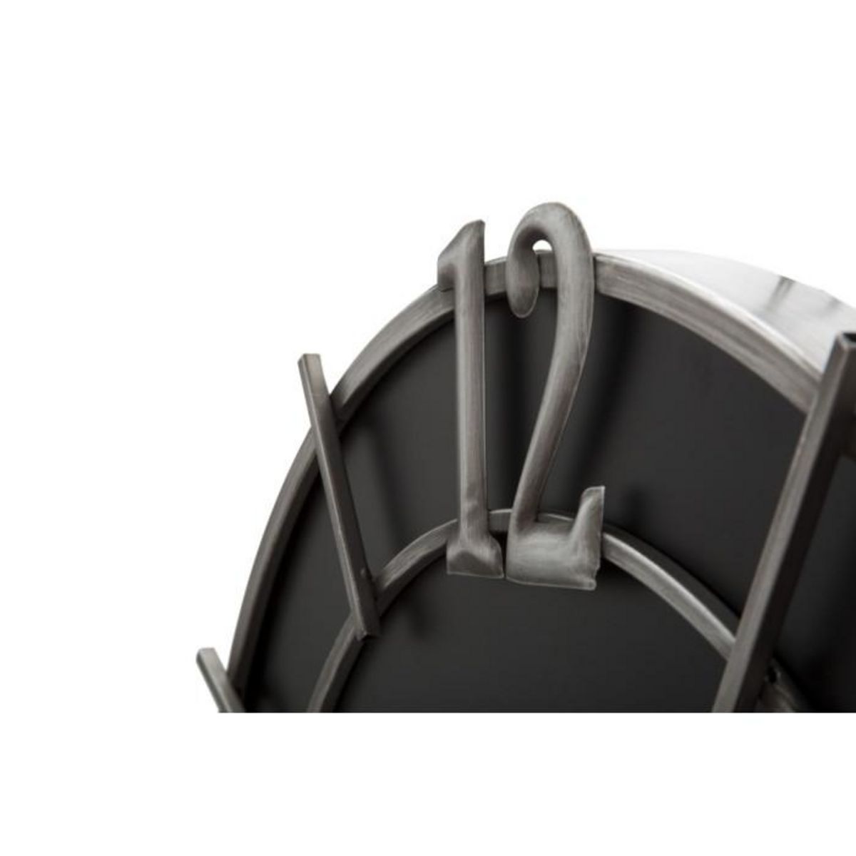 Paris Prix Horloge Murale en Métal  Silver Glam  60cm Noir