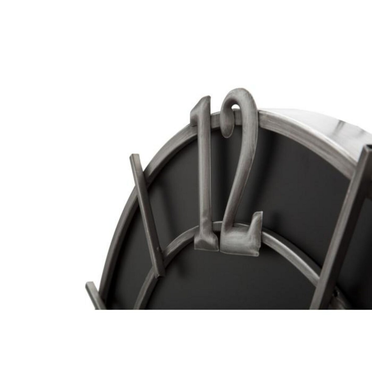 Paris Prix Horloge Murale en Métal  Silver Glam  60cm Noir