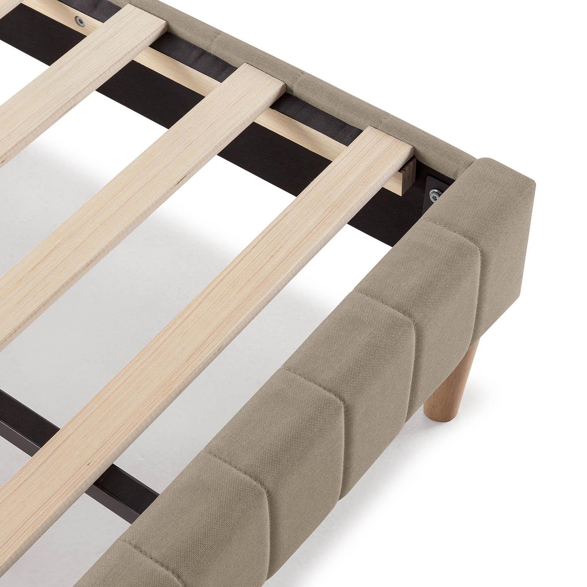 Voir la diapositive 3 : VS VENTA-STOCK Sommier + tête de lit Eris 150x190 cm Beige