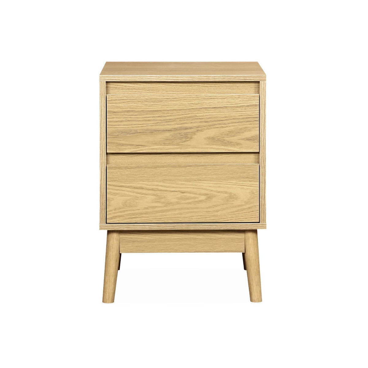 SWEEEK Table de chevet décor bois. deux tiroirs - Dune