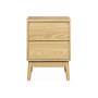 Voir la diapositive 5 : SWEEEK Table de chevet décor bois. deux tiroirs - Dune