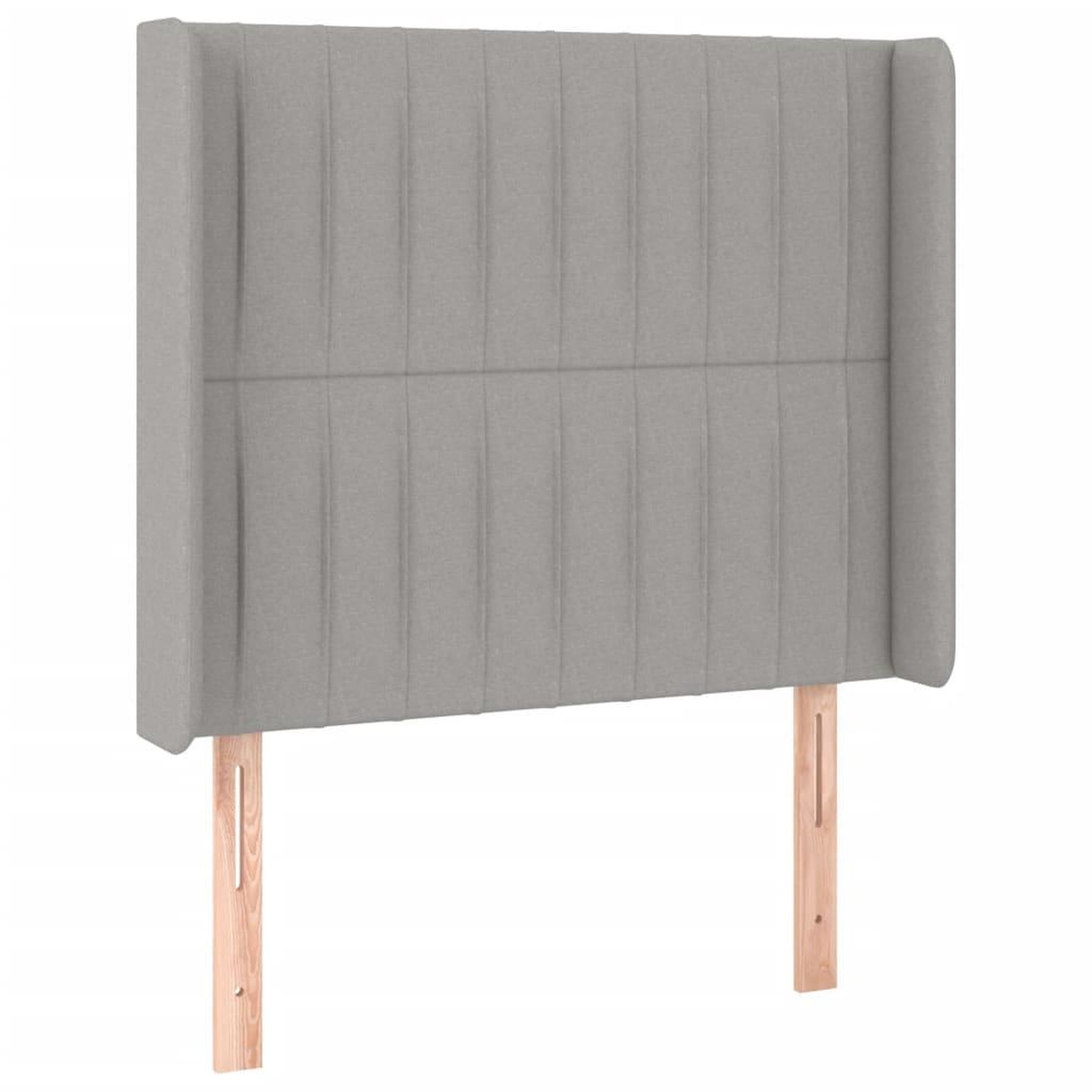 Voir la diapositive 3 : VIDAXL Tete de lit a LED Gris clair 83x16x118/128 cm Tissu