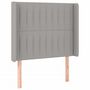 Voir la diapositive 3 : VIDAXL Tete de lit a LED Gris clair 83x16x118/128 cm Tissu