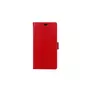 amahousse Housse Xiaomi Mi Mix 2 folio rouge aspect cuir grainé languette aimantée