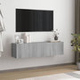 Voir la diapositive 1 : VIDAXL Armoire murale TV Sonoma gris 120x30x30 cm Bois d'ingenierie