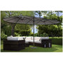 Voir la diapositive 2 : KZ GARDEN Parasol de jardin double Gris 4.50 x 2.65 x H 2.40 Toile polyester TWIN KZ GARDEN