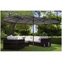 Voir la diapositive 2 : KZ GARDEN Parasol de jardin double Gris 4.50 x 2.65 x H 2.40 Toile polyester TWIN KZ GARDEN