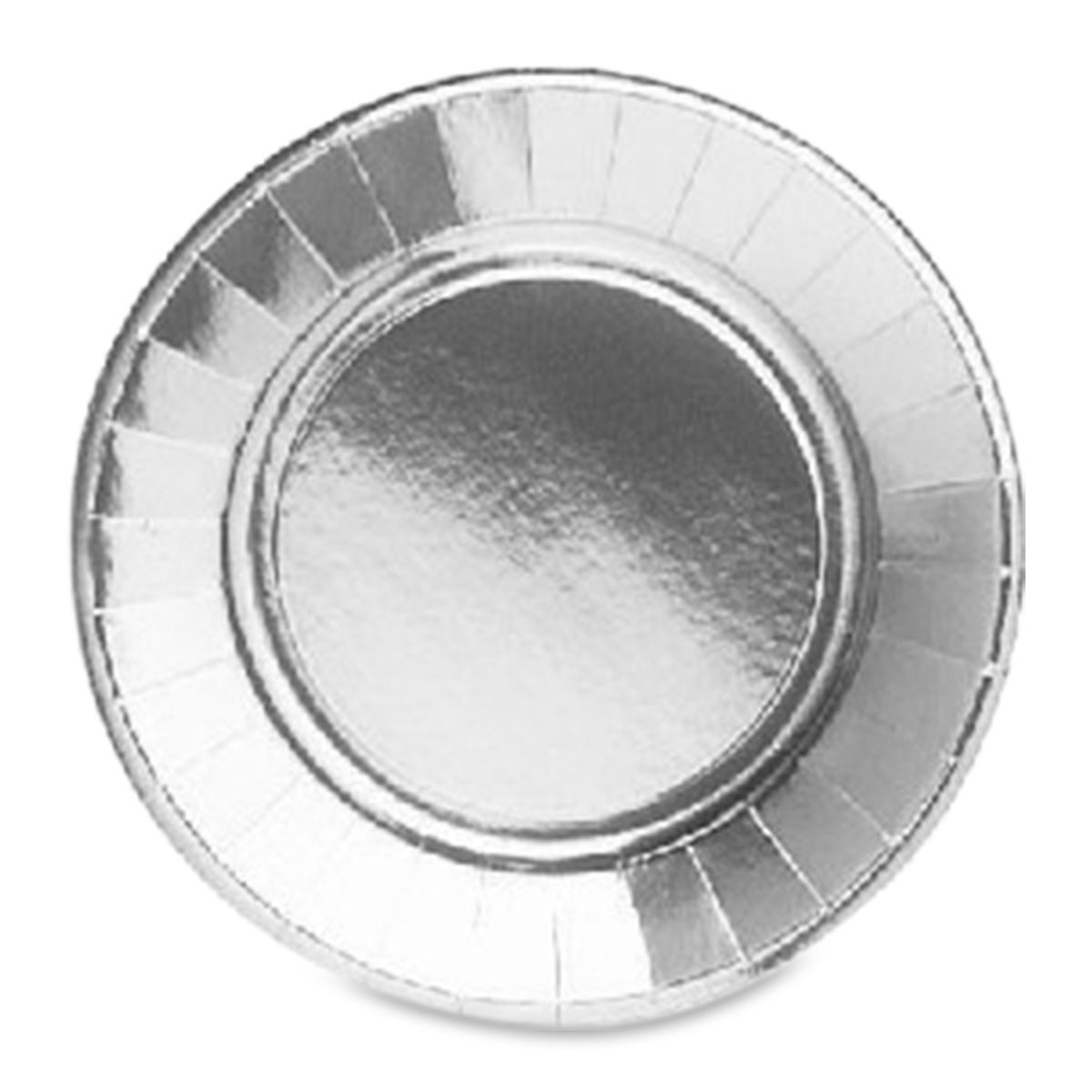 ACTUEL Assiettes unies métallisées 23cm argent x20