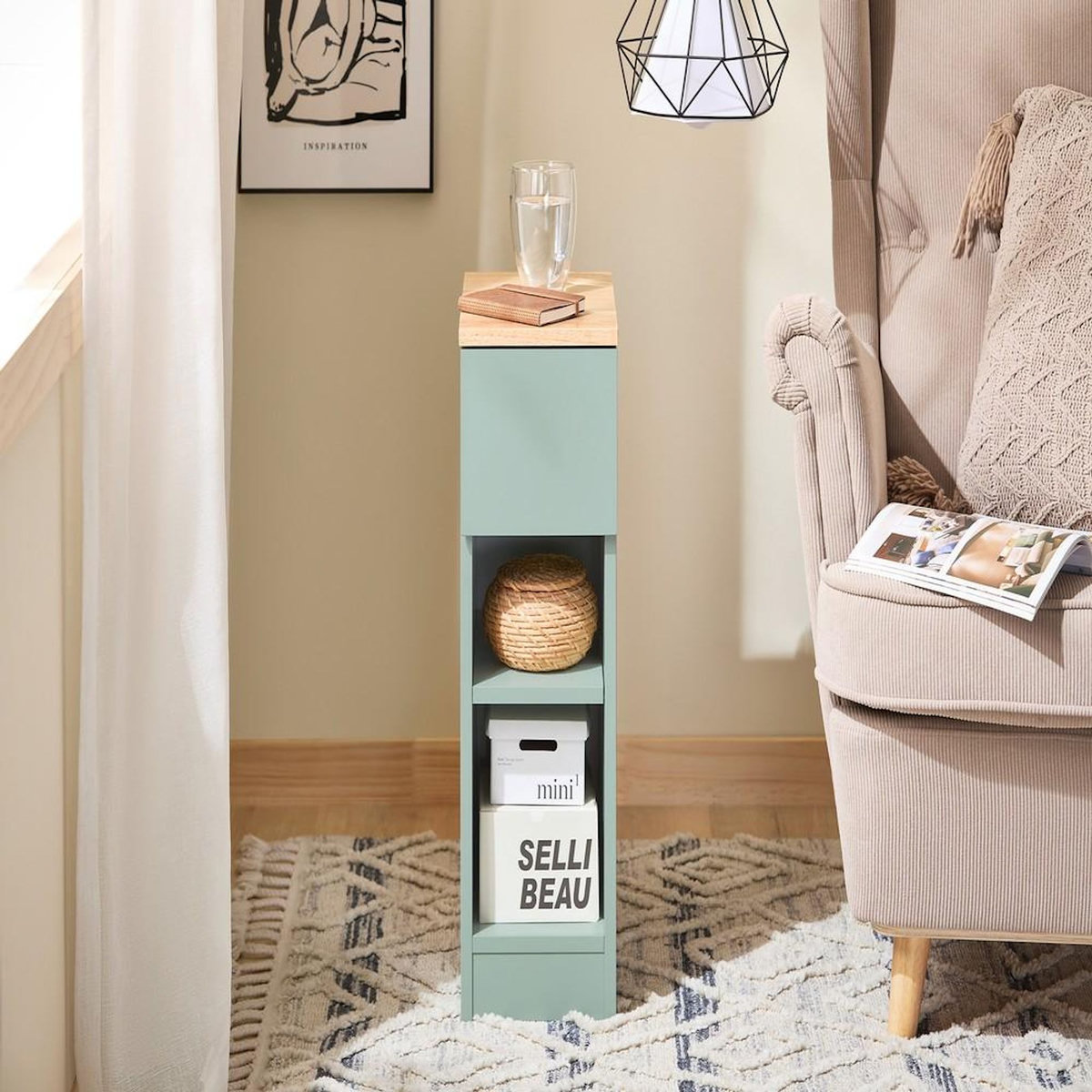 SOBUY SoBuy - Table De Chevet à un tiroir - Nordique - FBT111