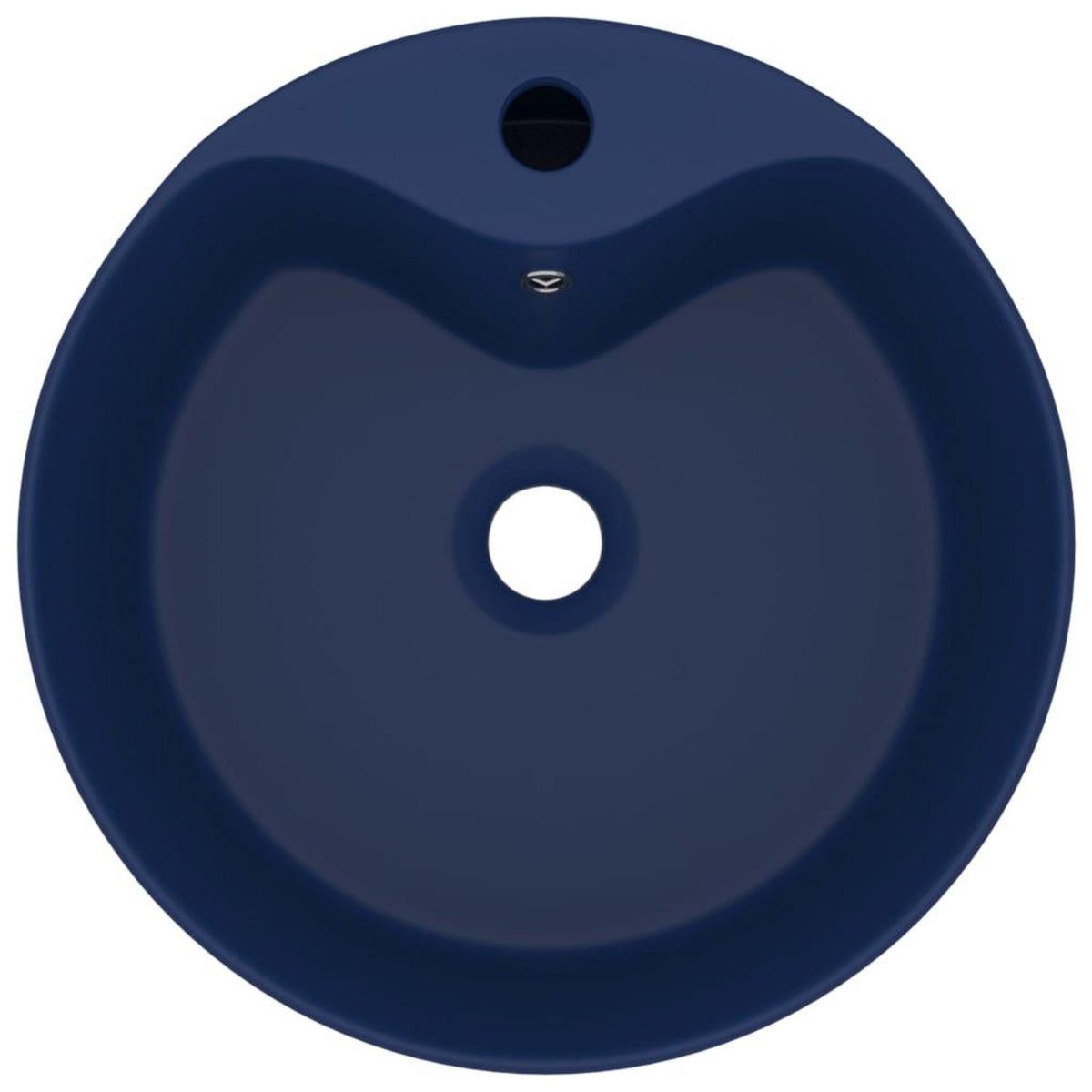 VIDAXL Lavabo de luxe avec trop-plein Bleu fonce mat 36x13cm Ceramique