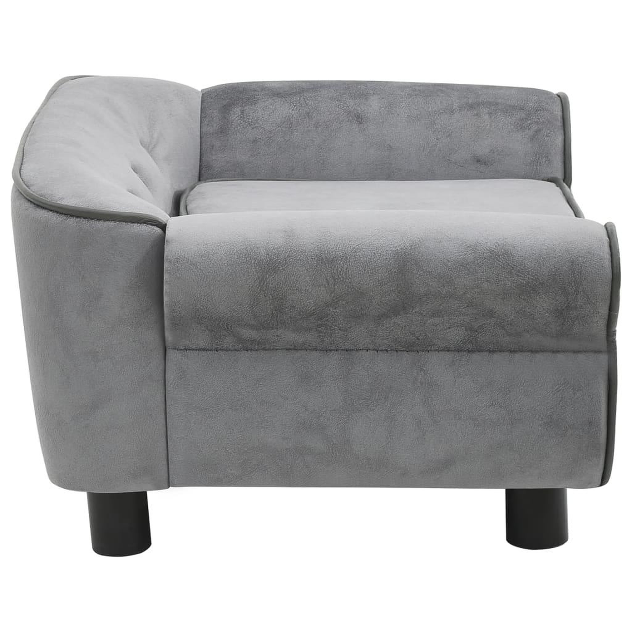Voir la diapositive 4 : VIDAXL Canape pour chien Gris 72x45x30 cm Peluche