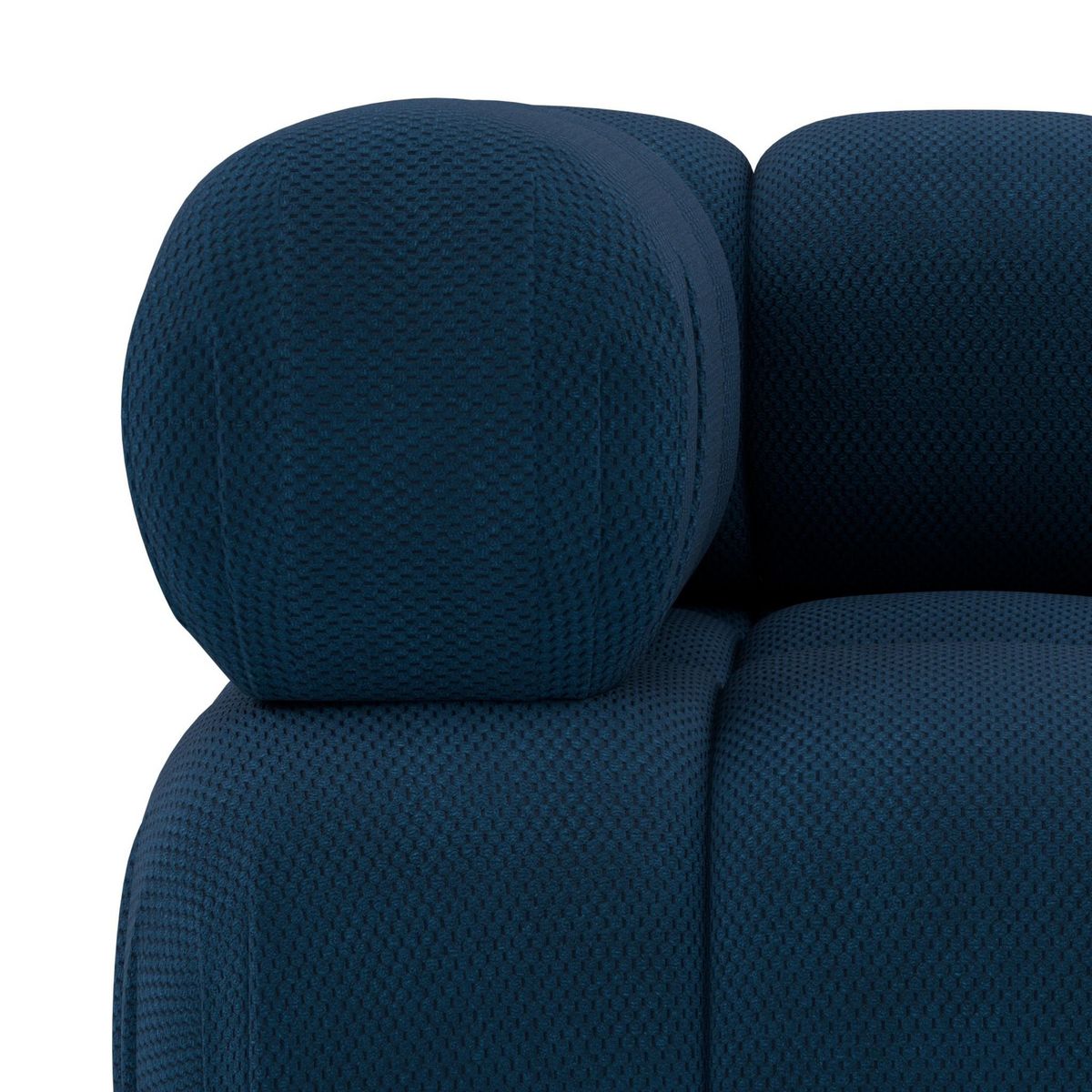 LISA DESIGN Ruby - module d'assise d'angle gauche en velours texturé