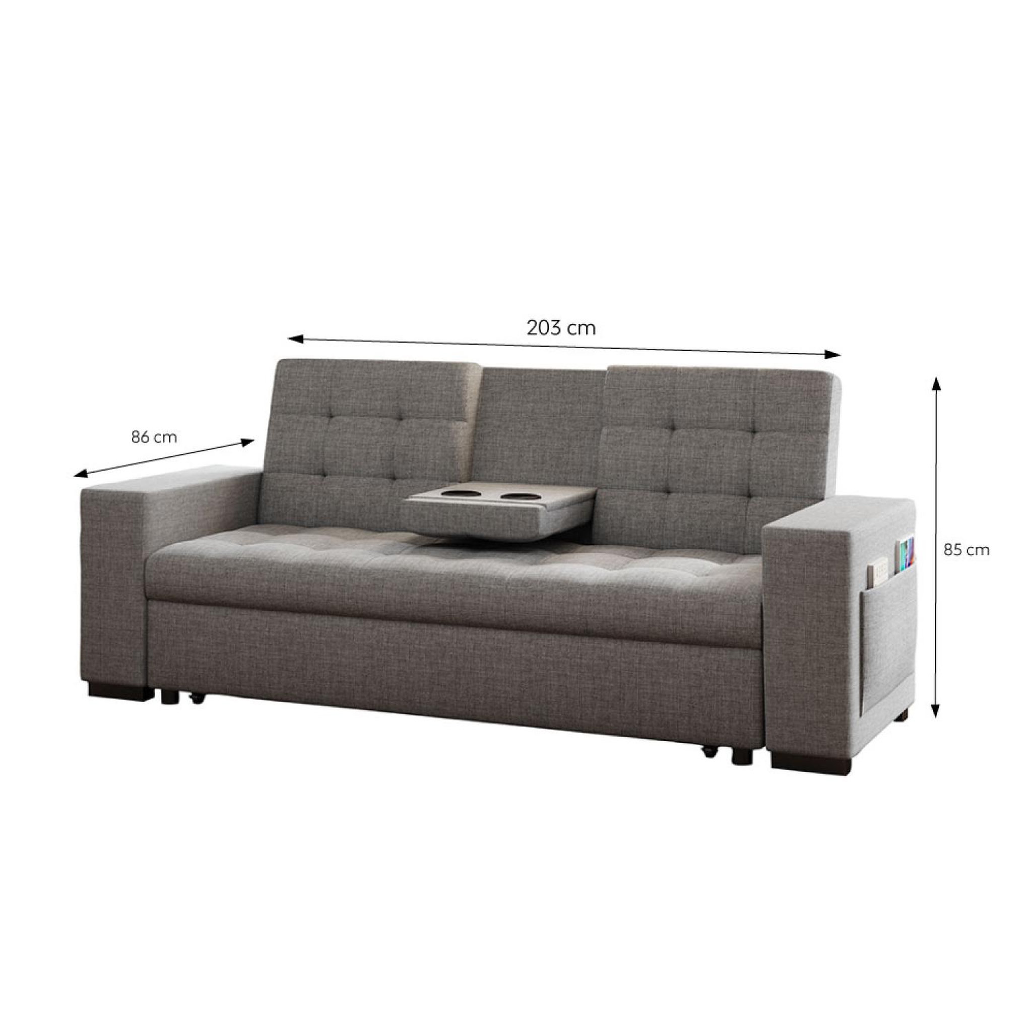 Voir la diapositive 3 : CONCEPT USINE Canapé convertible gris foncé avec rangements noho