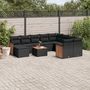 Voir la diapositive 1 : VIDAXL Salon de jardin 11 pcs avec coussins noir resine tressee