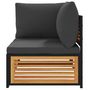 Voir la diapositive 5 : VIDAXL Salon de jardin avec coussins 2 pcs bois massif acacia