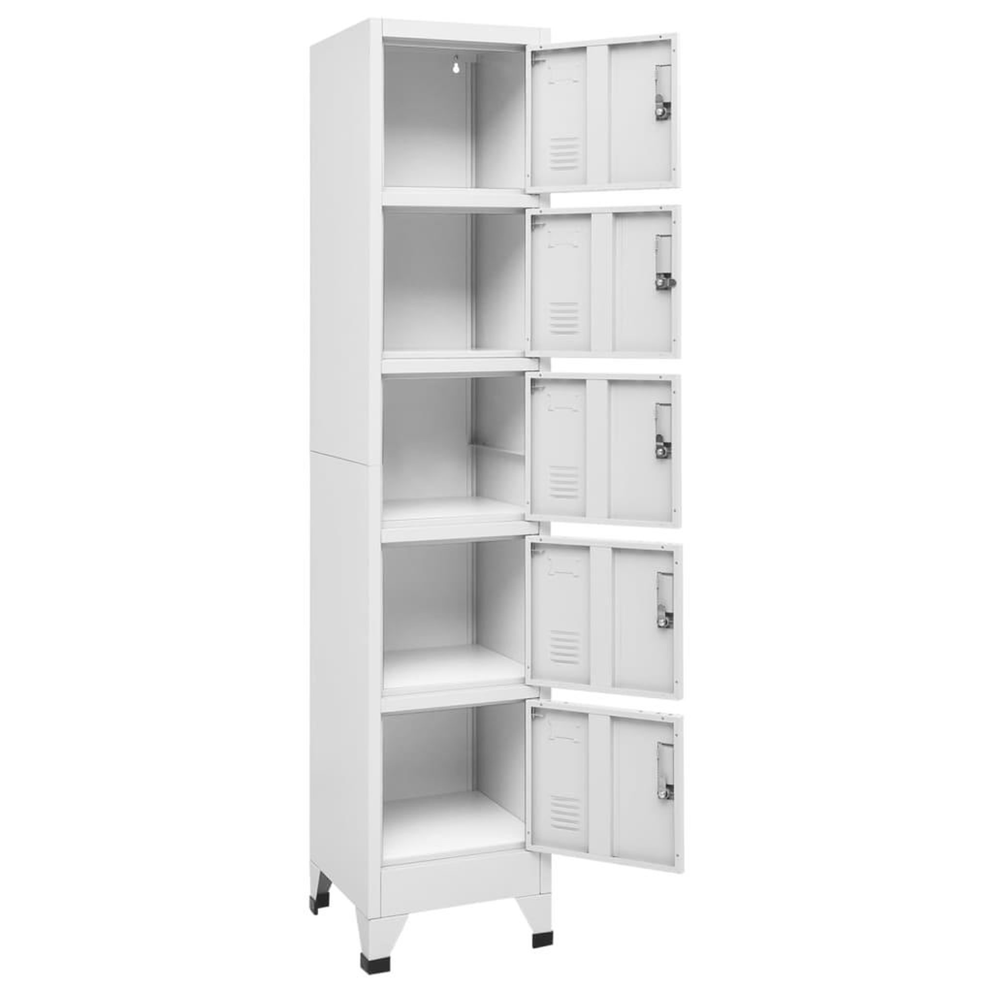 Voir la diapositive 5 : VIDAXL Armoire a casiers Blanc 38x40x180 cm Acier
