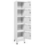 Voir la diapositive 5 : VIDAXL Armoire a casiers Blanc 38x40x180 cm Acier