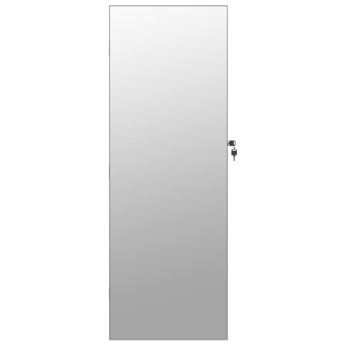 VIDAXL Armoire a bijoux avec miroir et eclairage LED mural noir