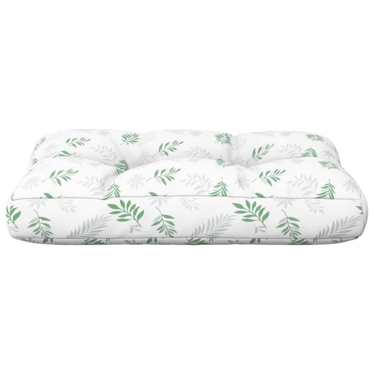 VIDAXL Coussin de palette motif de feuilles 50x40x12 cm tissu