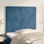 Voir la diapositive 1 : VIDAXL Tetes de lit 2 pcs Bleu fonce 100x5x78/88 cm Velours