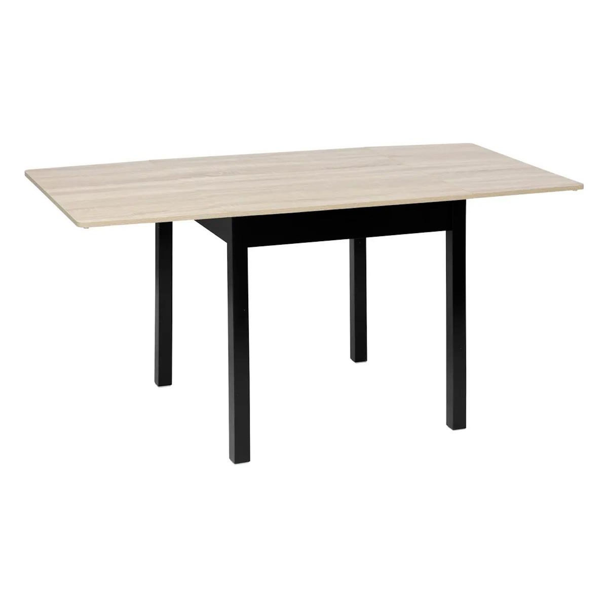 FIVE Table à Manger à Rabats  Extensible  80-152cm Naturel