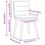 Voir la diapositive 6 : VIDAXL Chaises a manger lot de 4 bleu jean tissu