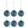 Voir la diapositive 1 : Paris Prix Lot de 6 Boules de Noël  Givrées  8cm Bleu