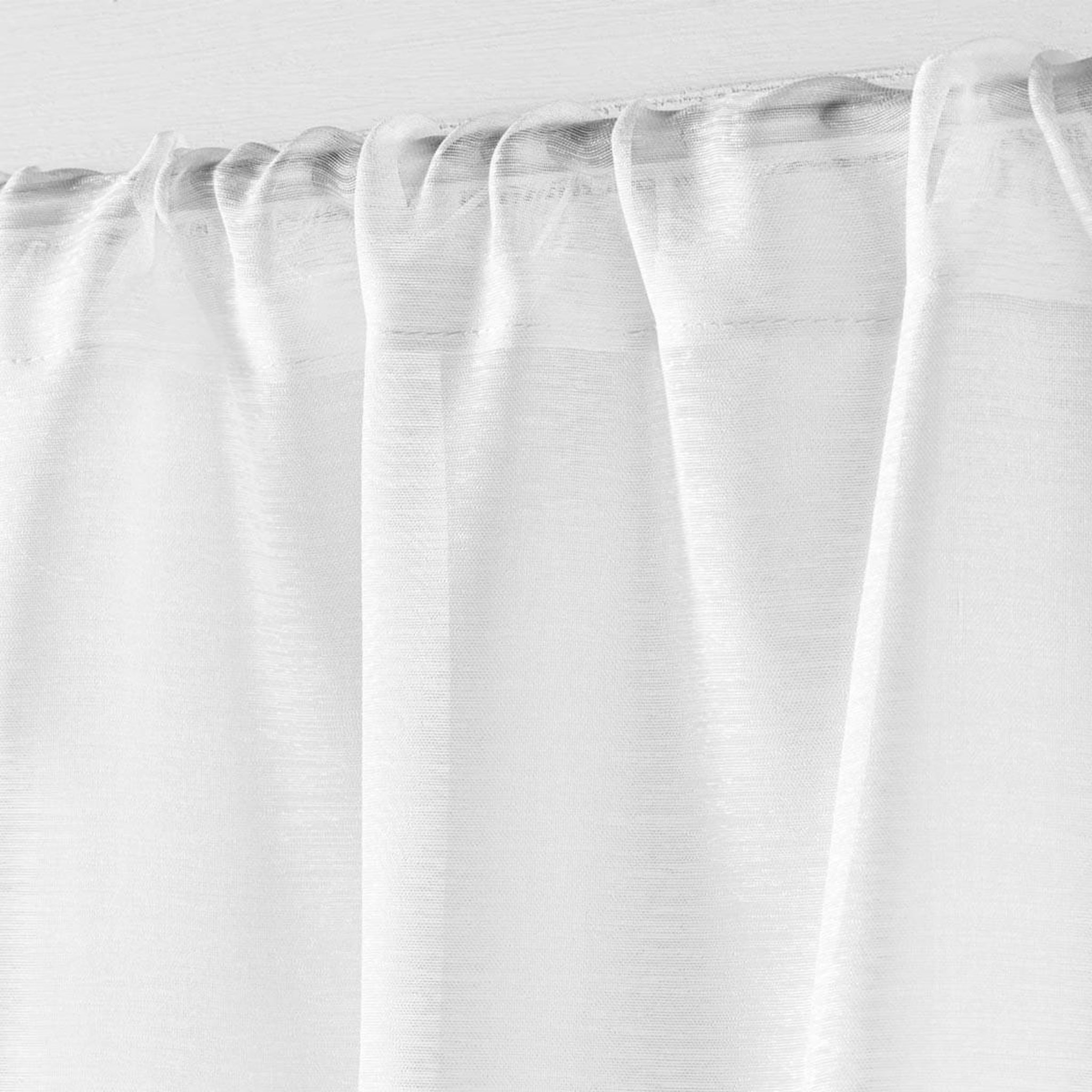 Voir la diapositive 2 : Douceur d'Intérieur Voilage passe-tringle  lisséa  90x200cm blanc