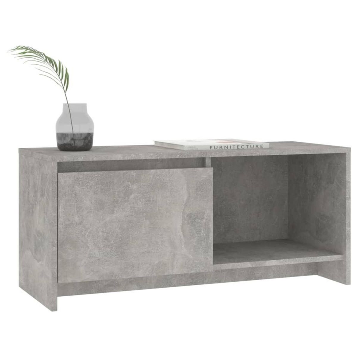 VIDAXL Meuble TV gris beton 90x35x40 cm bois d'ingenierie