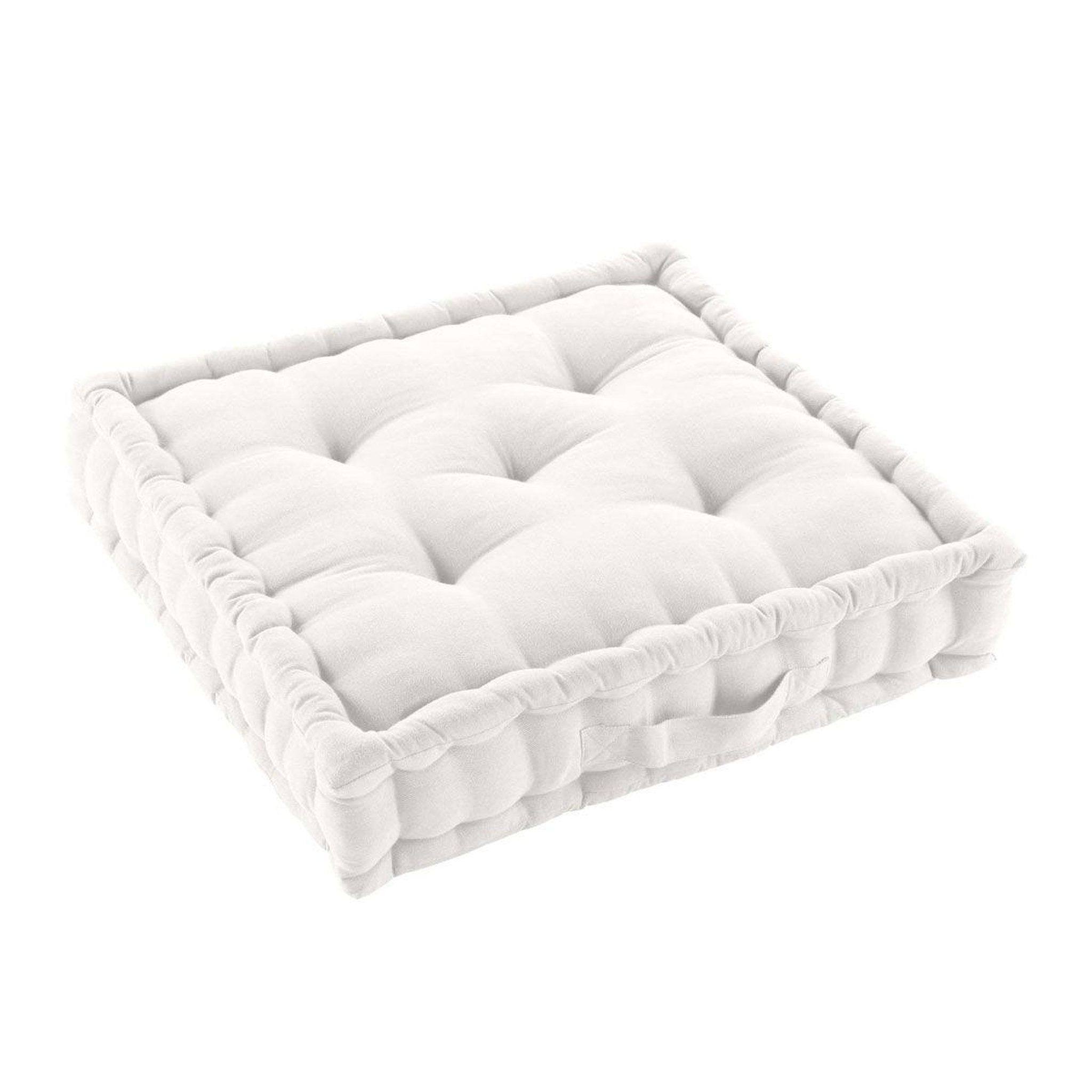Voir la diapositive 2 : Douceur d'Intérieur Coussin de Sol  Twily  50x50cm Blanc