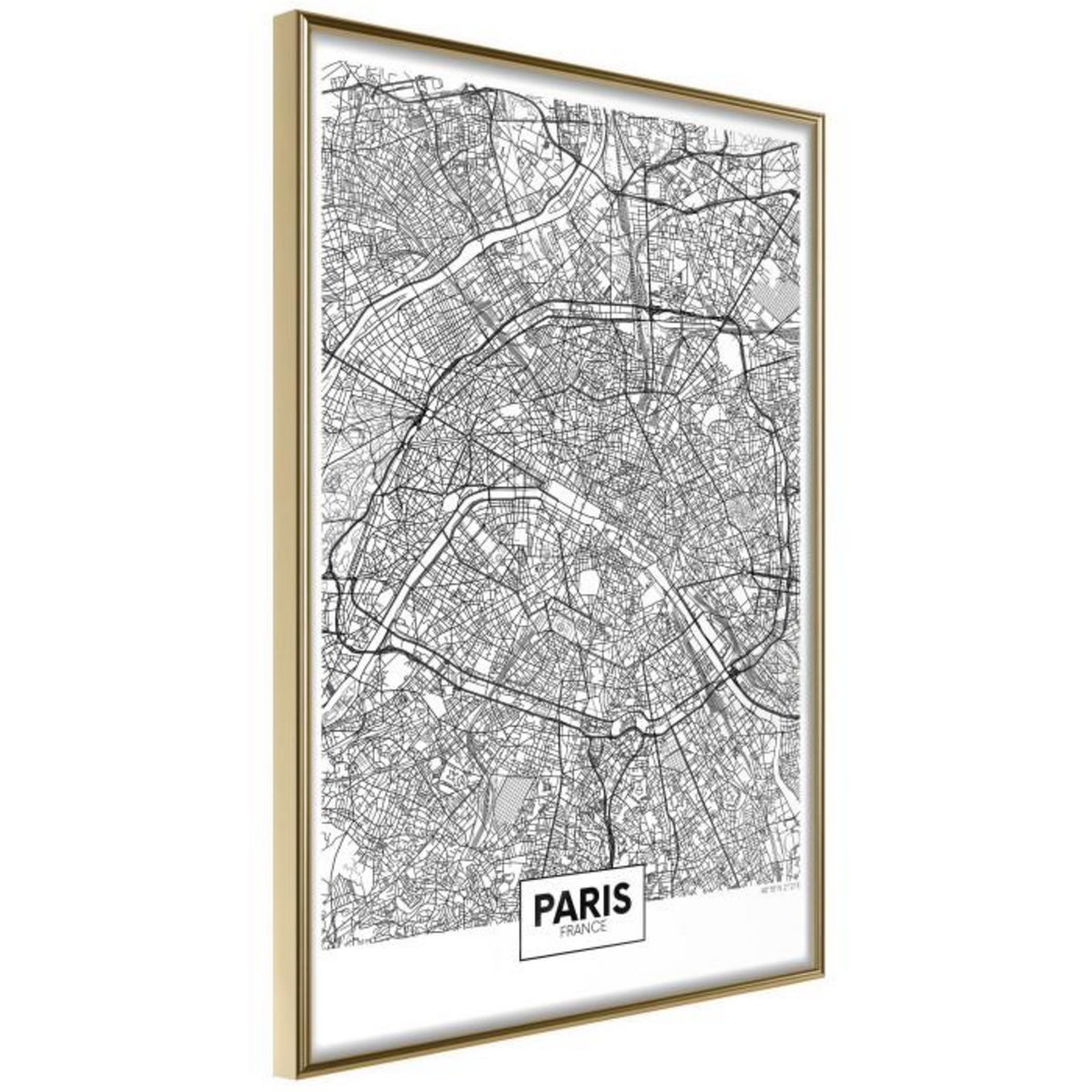 Paris Prix Affiche Murale Encadrée  City Map Paris