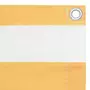 VIDAXL Ecran de balcon Blanc et jaune 75x500 cm Tissu Oxford